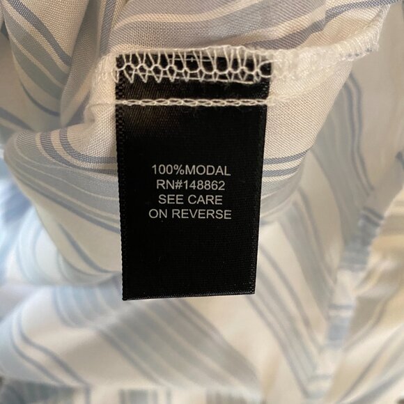 Torrid Size 2 NWT Blue and White Striped Blouse - Picture 9 of 11